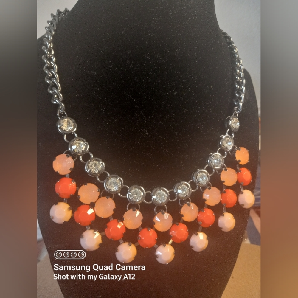 Rhinestone and Pink Vintage Choker